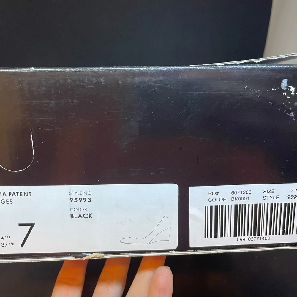 J.Crew NIB Black Patent Wedge Pumps for Women